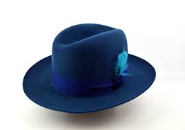Fedora The Web Indigo Blue Wide Brim Hat Men Fedora Hat Etsy Wide Brim Hat Men Hats For Men Fedora Hat Men