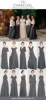 Top 10 Charcoal Bridesmaid Dresses 2019 Wedding Weddinginspiration Bridesmaids Brid Charcoal Bridesmaid Dresses Bridesmaid Dresses Short Bridesmaid Dresses