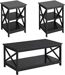 Maybe you would like to learn more about one of these? Amazon Com Yaheetech Wood Living Room 3 Piece Table Sets Includes X Design Coffee Table Two 3 Tier End Side Tables Easy Assembly Home Accent Furniture Furniture Decor