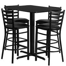 Vasagle bar table, high top table with steel frame, multifunctional desk for dining room or living room, industrial accent furniture, rustic brown and black ulbt91xv1. High Top Table Set Benedict 24inch Cafe Table Set