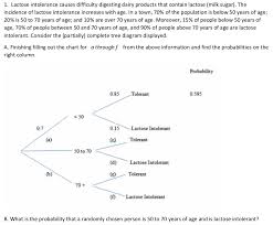 Solved 1 Lactose Intolerance Causes Difficulty Digesting