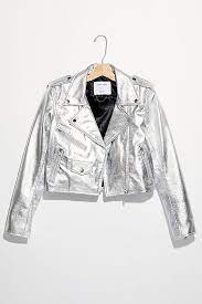 Understated Leather Metallic Mercy Crop Jacket Available Exclusively At Free People Shiny Jacket Crop Jacket Metallic Jacket