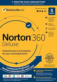 Amazon.com: Norton 360 Deluxe 2022 Antivirus Software For 5 Devices With  Auto Renewal - Includes Vpn, Pc Cloud Backup & Dark Web Monitoring [Key  Card] : Everything Else