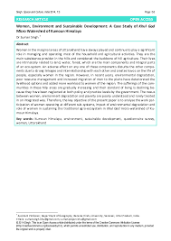 Pdf Women The Environment And Sustainable Development Towards A Theoretical Synthesis Ewa Charkiewicz Academia Edu