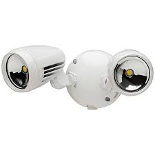 Brookdale 2 Light Dusk To Dawn Led Security Light In White 3r692 Lamps Plus Security Lights Dusk To Dawn Led Outdoor Wall Lights