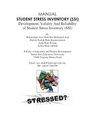 This page allows to check the possibility to get the extension environment settings. Pdf Manual Of Student Stress Inventory Ssi Development Validity And Reliability Of Student Stress Inventory Ssi