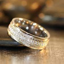 Infinity Celtic Knot Wedding Band 14k White Gold Unique Mens Wedding Ring Eternity Band Solid Gold R Mens Wedding Rings Mens Wedding Rings Unique Wedding Rings