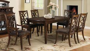 66840 silver antique platinum finish dining set round table acme. Buy Acme Keenan Dining Table Set 7 Pcs In Dark Walnut Fabric Online