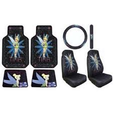 Amazon Com Tinkerbell Tink Pixie Power 7pc Combo Set Front Rear Floor Mats Seat Covers Steering Wheel Co Car Accessories Steering Wheel Cover Wheel Cover