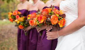 Amy Chad S Orange And Purple Fall Wedding Purple Fall Wedding Wedding Colors Purple Purple Wedding Flowers