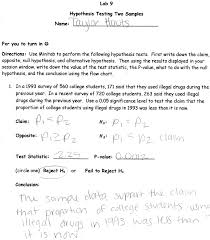 Solved Lab 9 Hypothesis Testing Two Samples Name For You