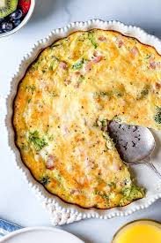 Ham And Swiss Crustless Quiche Recipe Quiche Recipes Ham Cheese Quiche Food Recipes