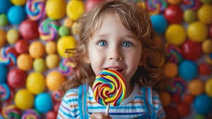 Free Colorful Lollipop Held Image