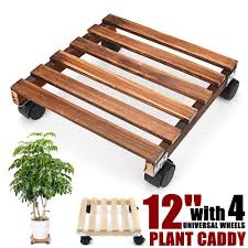 These pots are available in 3 different sizes: Augienb Plant Caddy Wooden Plant Stand Flower Pot Rack Square Flower Pot With 4 Universal Wheels Buy From 27 On Joom E Commerce Platform