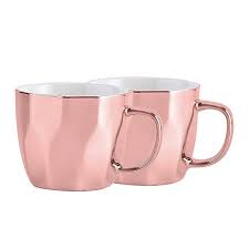 Rose Gold Faceted Mugs Set Of 2 George At Asda Mugs Mugs Set Pastel Home Decor