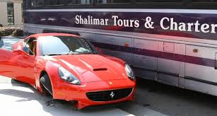 Hey, we can't all really drive the ferraris. Video What A Ferrari California Looks Like After A Bus Accident