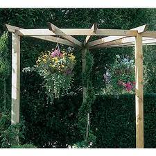 Wooden Radial Pergola 90 Garden Structure Outdoor Feature Frame Pure Garden Buildings