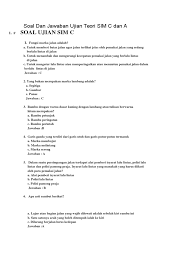 Check spelling or type a new query. Soal Dan Jawaban Ujian Teori Sim C Dan A