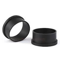 Injection Molding Manufacturer Nylon ABS Black Rubber Flange Bushing / FKM Rubber Bushing