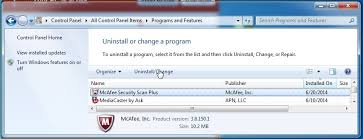 Mcafee security scan plus is a free diagnostic program for you to check your computer for core protection and determine if it's on and up to date. Remove Mcafee Security Scan Plus Uninstall Guide