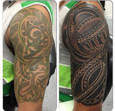 Batman is all dark and black which can be used as a theme to cover some ugliest tattoo designs. Q Polynesian Works Cover Up Tattoos For Men Cover Up Tattoos Cover Tattoo