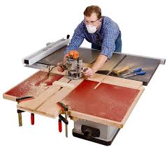 Finish The Fold Down Outfeed Table By Milling Two Miter Slots Into The Table Saw Stand Outfeed Table With Your Rout Table Saw Table Saw Stand Woodworking Table