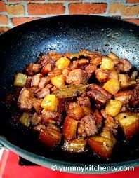 Pork Adobo With Pineapple Yummy Kitchen Recipe In 2021 Pork Adobo Pork Adobo Recipe Savory Pineapple Recipes