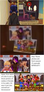In a flashback, ladybug and cat noir's origins are revealed, as marinette befriends alya and meets adrien, a famous model master fu and marinette believe that the owner of the miraculous book is hawk moth, but that suspicion leads. Lazy Animation Or Sweet Sweet Luka Also Maybe Stalker A Bit Far Fetched Miraculousladybug