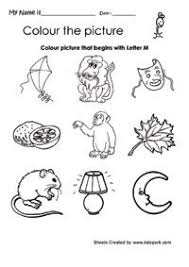 Color The Picture That Begins With Letter M Beginning Sound Worksheets Downloadable Wo Beginning Sounds Worksheets Learn Alphabet Activities Beginning Sounds