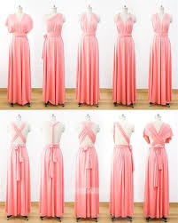 Coral Multiway Wrap Dress Infinity Bridesmaid Dress Convertable Dress Coral Bridesmaid Dresses Multiway Bridesmaid Dress Coral Bridesmaid Dresses Long