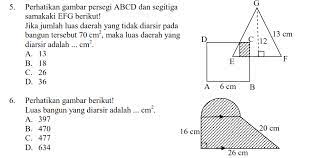 Contoh soal matematika kelas 4 sd semester 1 dan 2 beserta jawaban untuk itu adik adik dapat mempelajari soal pts ini. Latihan Luas Bangun Datar Matematika