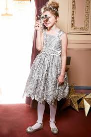 Girls Silver Belle Dress Belle Dress Girls Party Dress Flower Girl Dresses