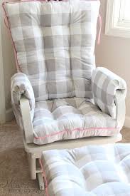 Buffalo Checks In Ecru Add Custom Glider Cushions To Your Decor At Miss Polly S Piece Good Glider Rocker Cushions Rocking Chair Covers Rocking Chair Cushions