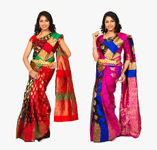 adhisayaa 2 banarasi cotton silk sarees collections silk sarees model hd hd png download transparent png image pngitem