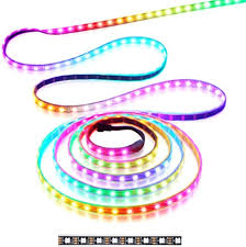 Btf Lighting Ws2812b 1m 60leds Pixels M Flexible Black Pcb Individually Addressable Led Strip Dream Color Ip67 Tube Waterproof Dc5v 3 3ft 60leds Black Pcb Leds