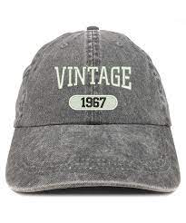 Vintage 1967 Embroidered 51st Birthday Soft Crown Washed Cotton Cap Black Ce12jo1j19x Hats For Men Womens Baseball Cap Wash Baseball Cap
