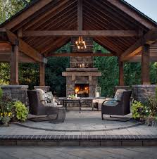 This Looks Like The Perfect Backyard Escape Rustic Outdoor Fireplaces Outdoor Fireplace Designs Backyard Patio Designs