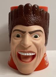 VTG Jumbo Slim Jim Guy Head Face Beef Jerky Stick Promotional Display Mug  Cup