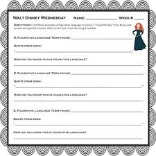 Some figurative languages found in the song are 1. Figurative Language Practice Walt Disney Wednesday Disney Sing Along Songs