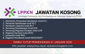 Jawatan kosong kkm 2021 yang tersenarai adalah seperti berikut: Jawatan Kosong Lppkn Januari 2020