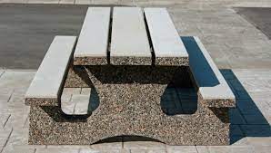 Since then, we have produced thousands of picnic tables and benches for schools, federal institutions, and parks boards. Columbia Picnic Table Precast Concrete Sanderson Concrete