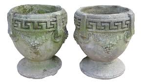 Pair of vintage cement urn/garden planters. Pin On The Western Side Of The Business
