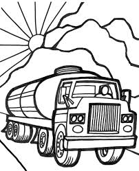 Mechanical shovel truck or excavator is a vehicle consisting of a bucket and cab, a boomstick and a cab on a rotating platform. Cistern Truck Coloring Image