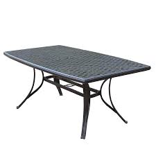 Find lowe patio tables now at getsearchinfo.com! Oakland Living Outdoor Dining Tables Rectangle Outdoor Dining Table 70 In W X 38 In L With Umbrella Hole In The Patio Tables Department At Lowes Com