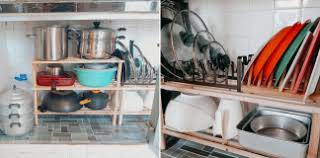 Idea susun atur dapur kecil kitchen cabinet organization. Atur Barangan Dapur Guna Rak Kasut Idea Wanita Ini Praktikal Dan Jimat Impiana