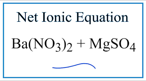 How To Write The Net Ionic Equation For Ba No3 2 Mgso4 Mg No3 2 Baso4 Youtube