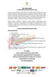 Banyak loker butuh segera lowongan kerja terbaru 6 perusahaan 2021. Loker Medan Lowongan Kerja S1 Di Pt Tempo Scan Pacific Medan Tanjung Morawa Newstulistiwa