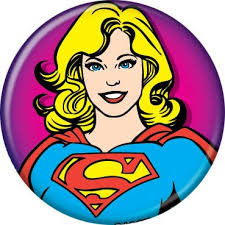 Wholesale DC Comics Supergirl Head Buttons 1.25" Round for your store