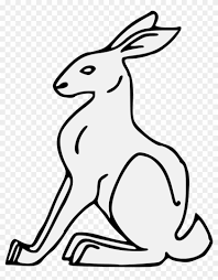 These easter bunny coloring sheets are cute and adorable and will bring a smile to your kid's face as he will have the liberty to use a range of bright hues for all the pictures. Rabbit Traceable Heraldic Art Png Rabbit Pdf Domestic Rabbit Free Transparent Png Clipart Images Download
