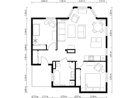 Traditional style house plan 96700 with 2 bed, 1 bath. 1 Bedroom Apartment Floor Plan Roomsketcher